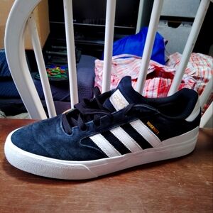 Adidas Bussenitz  Men's Black and White Sneakers